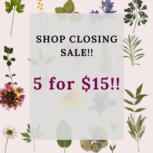SHOP CLOSING SALE!!